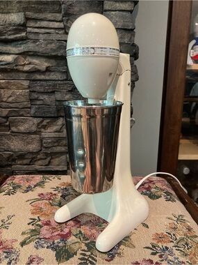 Hamilton Beach Cream Retro Drink Mixer with Stainless Steel Cup
